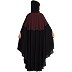 Dual colored designer Irani kaftan- Wine-Black Dual colored designer Irani kaftan- Wine-Black