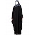 Kaftan abaya with pleats- Black