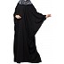 Kaftan abaya with pleats- Black