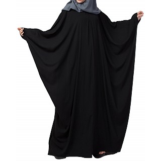 Kaftan abaya with pleats- Black