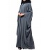 Kaftan abaya with pleats- Grey Kaftan abaya with pleats- Grey