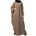 Kaftan abaya with pleats- Oat color Kaftan abaya with pleats- Oat color