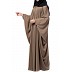 Kaftan abaya with pleats- Oat color Kaftan abaya with pleats- Oat color