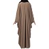 Kaftan abaya with pleats- Oat color Kaftan abaya with pleats- Oat color