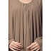 Kaftan abaya with pleats- Oat color Kaftan abaya with pleats- Oat color