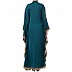 Royal Nida Kaftan Dress- Green Royal Nida Kaftan Dress- Green