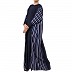 Checkered Kaftan abaya- Blue-Multi color Checkered Kaftan abaya- Blue-Multi color