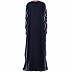 Checkered Kaftan abaya- Blue-Multi color Checkered Kaftan abaya- Blue-Multi color