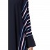 Checkered Kaftan abaya- Blue-Multi color Checkered Kaftan abaya- Blue-Multi color