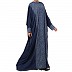 Designer printed Kaftan abaya- Blue-Multi color Designer printed Kaftan abaya- Blue-Multi color