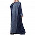 Designer printed Kaftan abaya- Blue-Multi color Designer printed Kaftan abaya- Blue-Multi color
