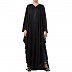 Nida Kaftan abaya with Crystal work- Black Nida Kaftan abaya with Crystal work- Black