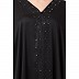 Nida Kaftan abaya with Crystal work- Black Nida Kaftan abaya with Crystal work- Black