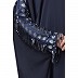 Designer Kaftan abaya with lacework- Navy Blue Designer Kaftan abaya with lacework- Navy Blue
