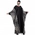 Irani Kaftan with printed panels- Black-White Irani Kaftan with printed panels- Black-White