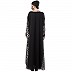 Irani Kaftan with printed panels- Black-White Irani Kaftan with printed panels- Black-White