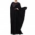 Kaftan abaya with Chikan embroidery work- Black Kaftan abaya with Chikan embroidery work- Black