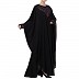 Kaftan abaya with Chikan embroidery work- Black Kaftan abaya with Chikan embroidery work- Black