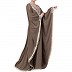 Kaftan abaya with Chikan embroidery work- Khaki
