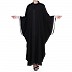 Designer Kaftan abaya with free Sleeves- Black-White