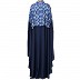 Irani Kaftan with printed fabric- Blue Irani Kaftan with printed fabric- Blue