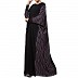 Checkered Kaftan abaya- Black-Multi Checkered Kaftan abaya- Black-Multi