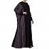 Checkered Kaftan abaya- Black-Multi Checkered Kaftan abaya- Black-Multi