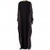 Checkered Kaftan abaya- Black-Multi Checkered Kaftan abaya- Black-Multi