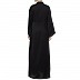 Party wear Front open Nida abaya with handwork- Black Party wear Front open Nida abaya with handwork- Black