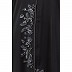 Party wear Front open Nida abaya with handwork- Black Party wear Front open Nida abaya with handwork- Black
