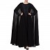 Occasion wear abaya with Embroidery work- Black