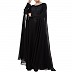 Occasion wear abaya with Embroidery work- Black