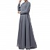 Designer Umbrella cut abaya with dual layer- Grey Designer Umbrella cut abaya with dual layer- Grey