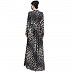 Designer abaya with Umbrella flare- Black-White Designer abaya with Umbrella flare- Black-White