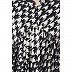 Designer abaya with Umbrella flare- Black-White Designer abaya with Umbrella flare- Black-White