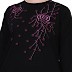 Dress abaya with floral Chikan Embroidery Work- Black Dress abaya with floral Chikan Embroidery Work- Black