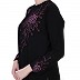 Dress abaya with floral Chikan Embroidery Work- Black Dress abaya with floral Chikan Embroidery Work- Black