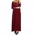 Dress abaya with floral Chikan Embroidery Work- Maroon Dress abaya with floral Chikan Embroidery Work- Maroon