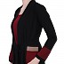 Designer Shrug abaya- Maroon-Black