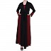 Designer Shrug abaya- Maroon-Black