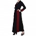 Designer Shrug abaya- Maroon-Black