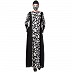 Printed Dress with Black panels Printed Dress with Black panels