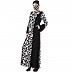 Printed Dress with Black panels Printed Dress with Black panels