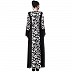 Printed Dress with Black panels Printed Dress with Black panels