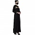 Designer abaya with golden Zari work- Black Designer abaya with golden Zari work- Black