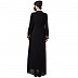 Designer abaya with golden Zari work- Black Designer abaya with golden Zari work- Black