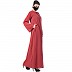 Casual dress abaya with Contrast Buttons- Carrot Casual dress abaya with Contrast Buttons- Carrot