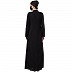 Designer Front open abaya with Pin Tucks- Black