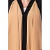 Front open abaya with falling Shrug- Black-Sand Front open abaya with falling Shrug- Black-Sand