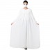 Mexi Dress abaya with Pintucks- White